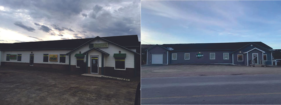 Eye-level view of the H&F Designs LTD storefront in Forteau, Labrador