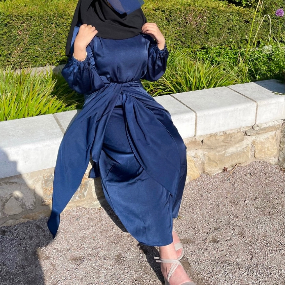 Thumbnail: Blue Satin Two Piece