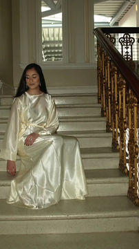 Thumbnail: Ivory White Satin Classic