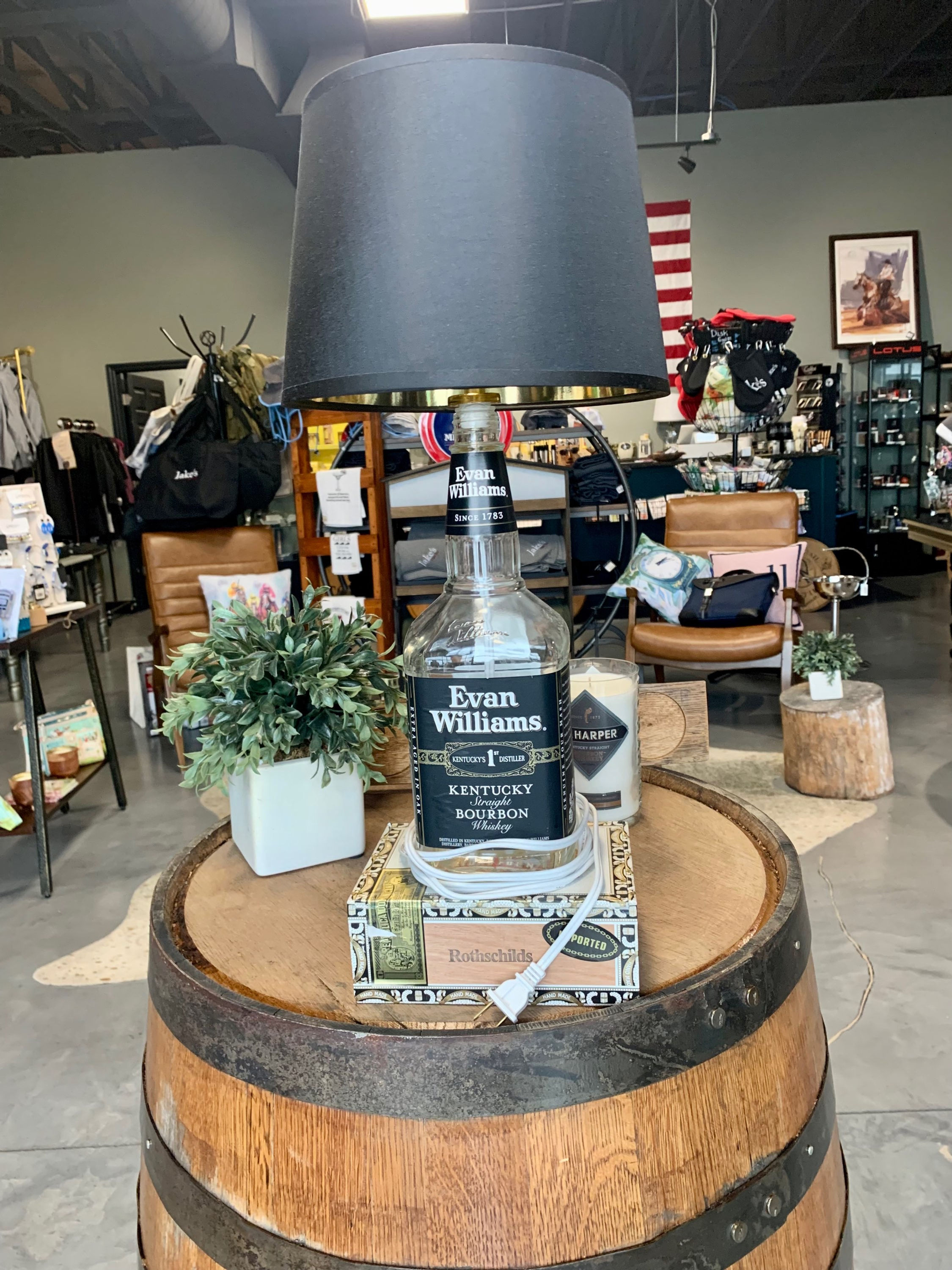 Bottle Lamp Evan Williams