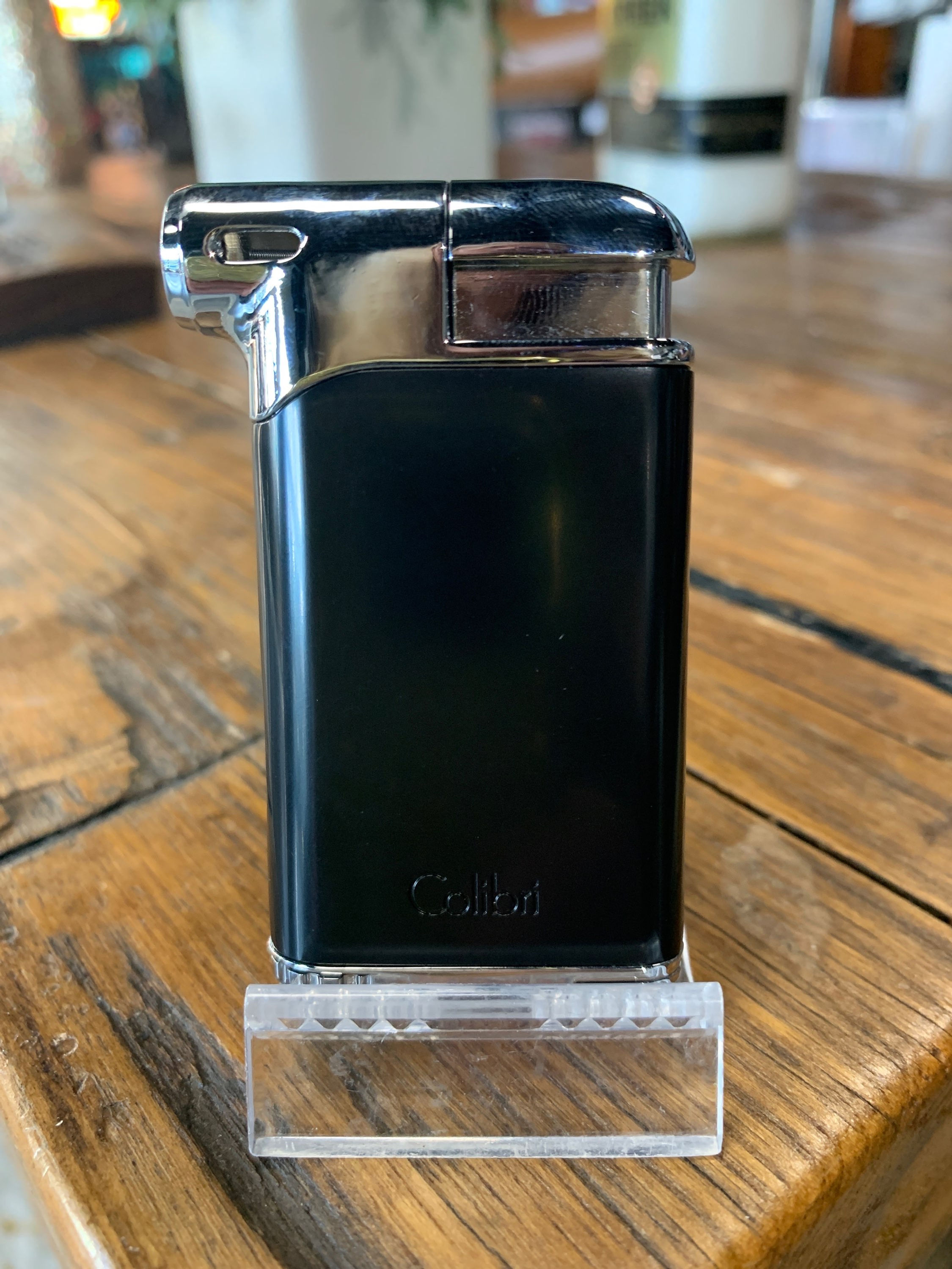 Colibri Pacific Air Pipe Lighter - Black/Chrome