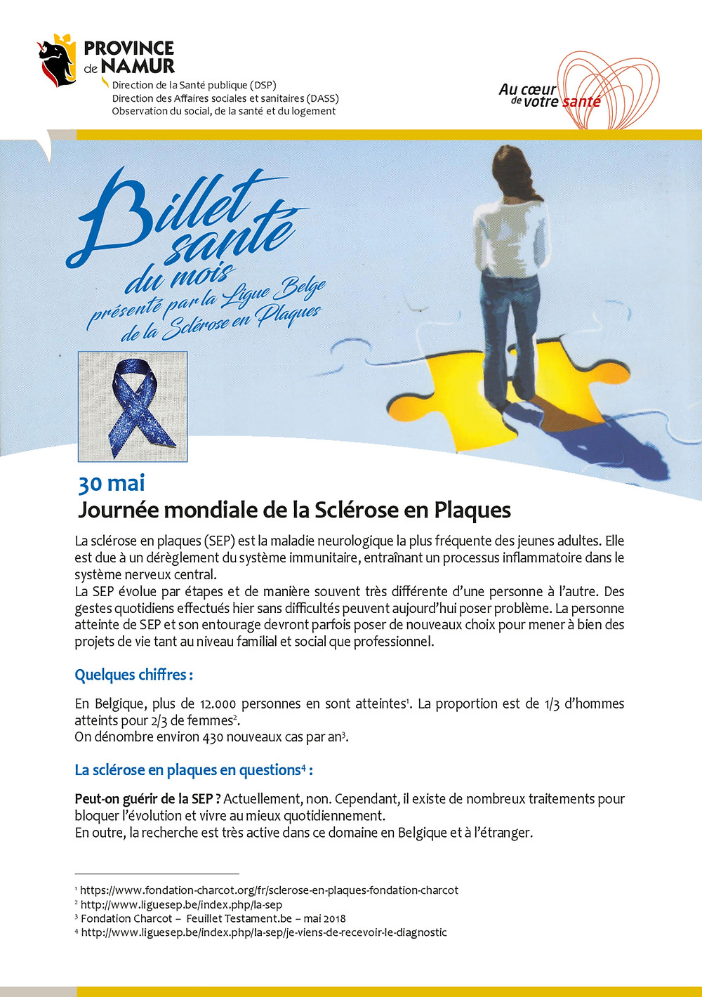 Scléorise en plaques - billet santé