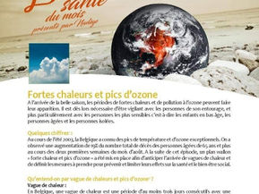 Billet santé - Fortes chaleurs et pics d'ozone