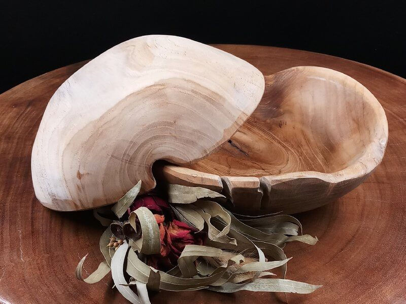 縮圖：ComfyCozy Teak Bowl 手工柚木碗