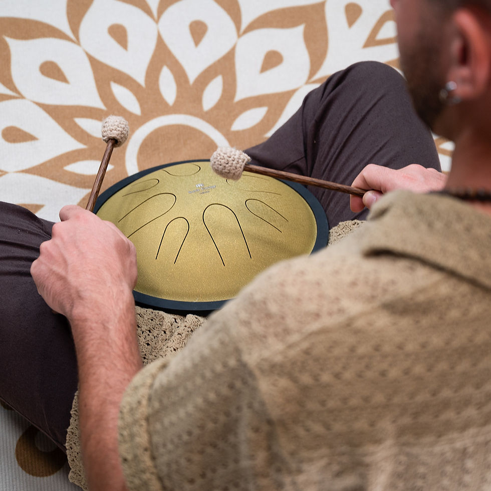 Thumbnail: Meinl Sonic Energy Compact Steel Tongue Drum 10" D Minor Gold CSTD3G