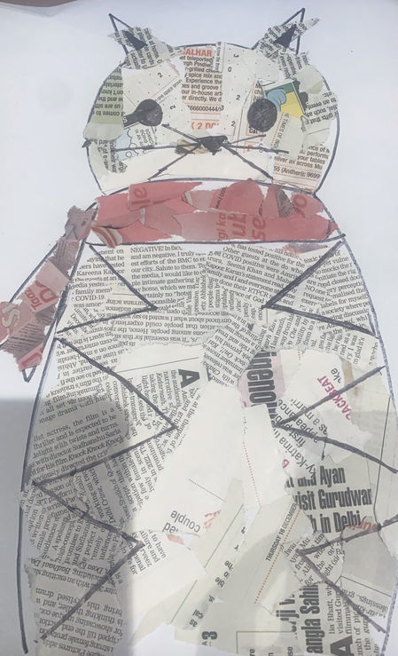Upcycled art activity: newspaper edition