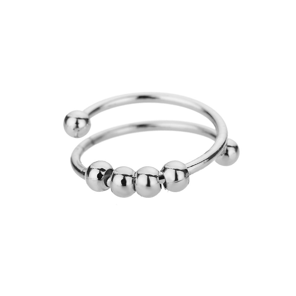 Thumbnail: Adjustable Bead Spinner Ring