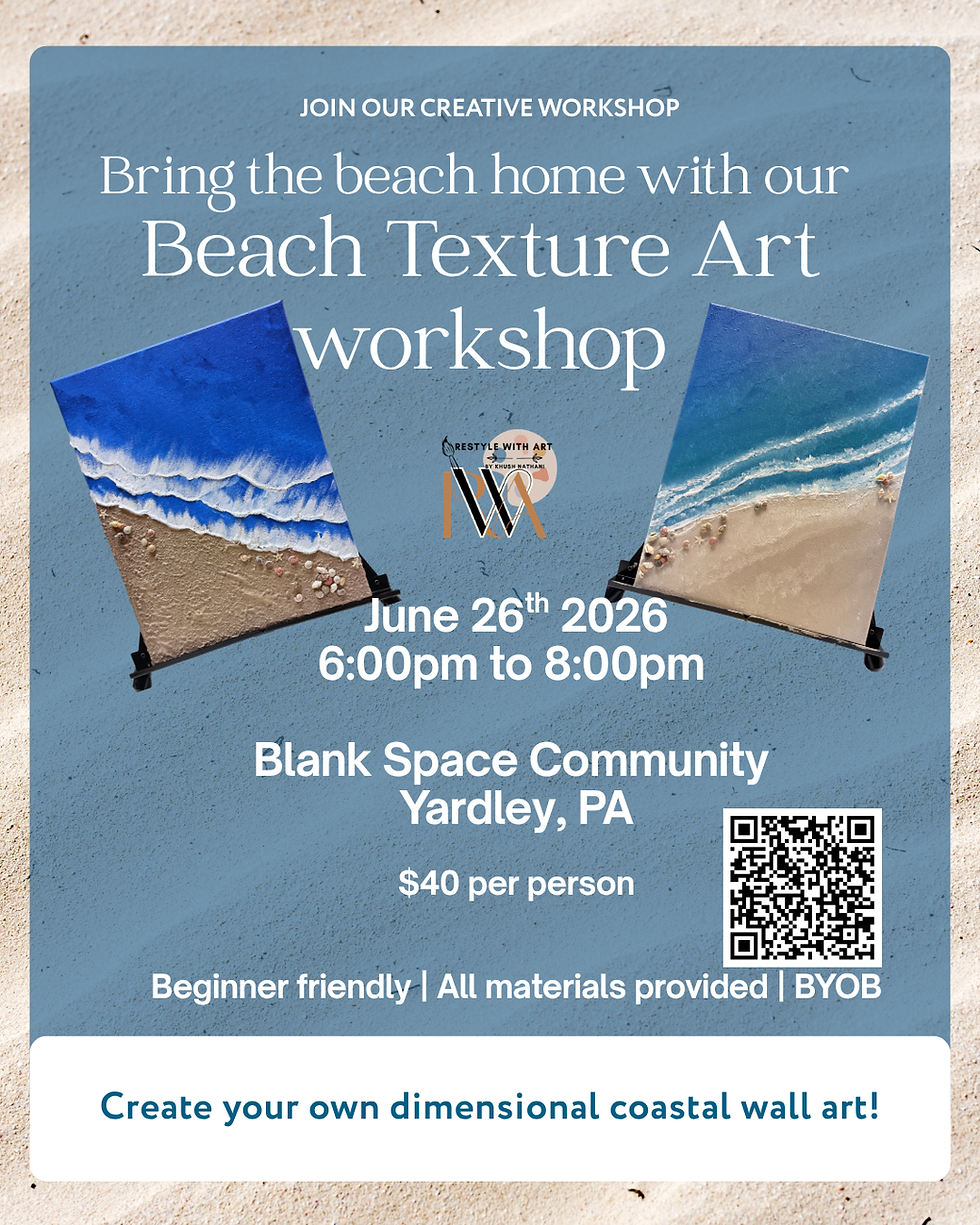 Restyle With Art - Beach Texture Art Workshop