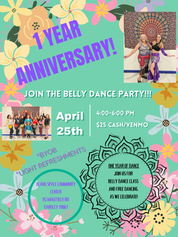 Green and White Illustrative Spring Party Event Poster