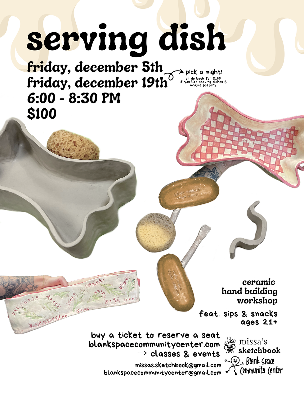 Ceramic Serving Dish Workshop