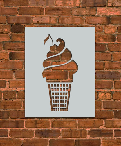 Ice Cream Cone Stencil | INNOVO Stencils