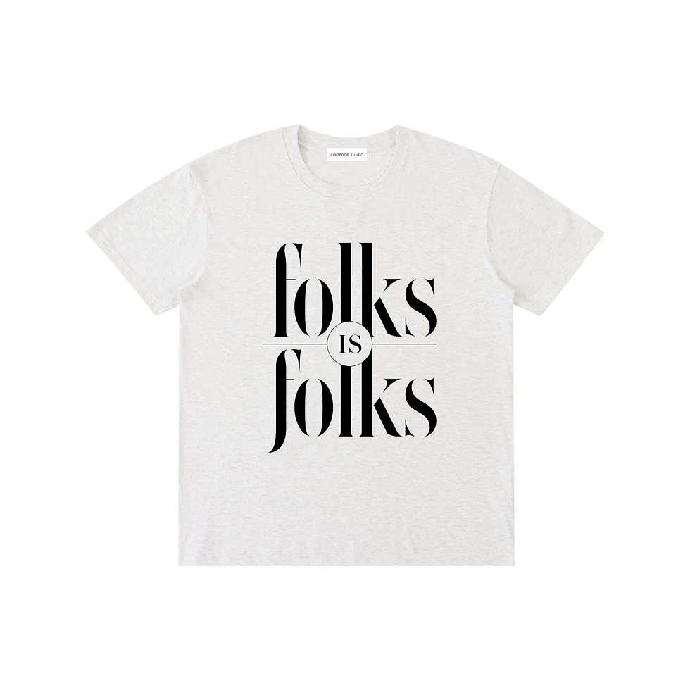 FOLKS tee — Cadence Studio Yesteryear Collection