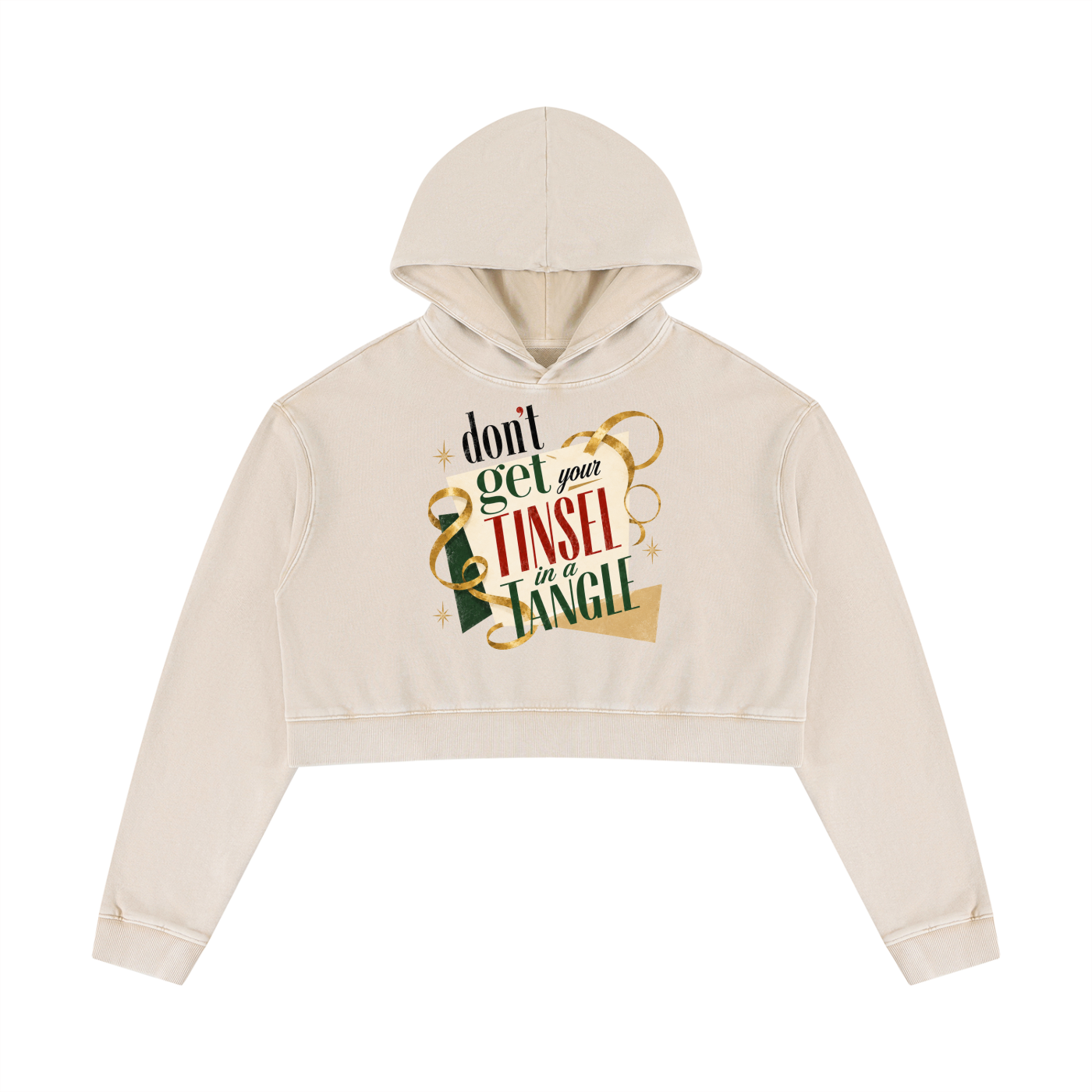 TINSEL women's crop hoodie — Cadence Studio Yesteryear Collection