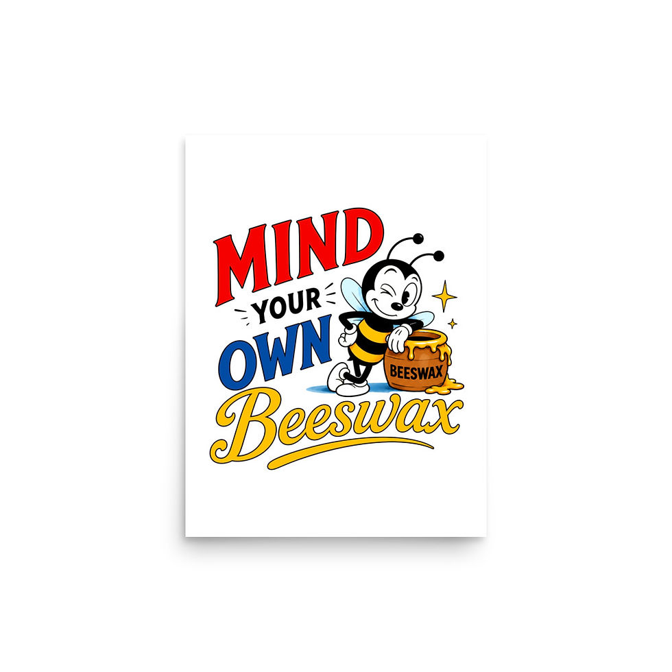 Thumbnail: BEESWAX typographic art matte poster — Cadence Studio Yesteryear Collection