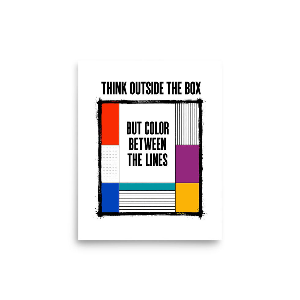THINK typographic art matte poster — Cadence Studio Contrasts Collection