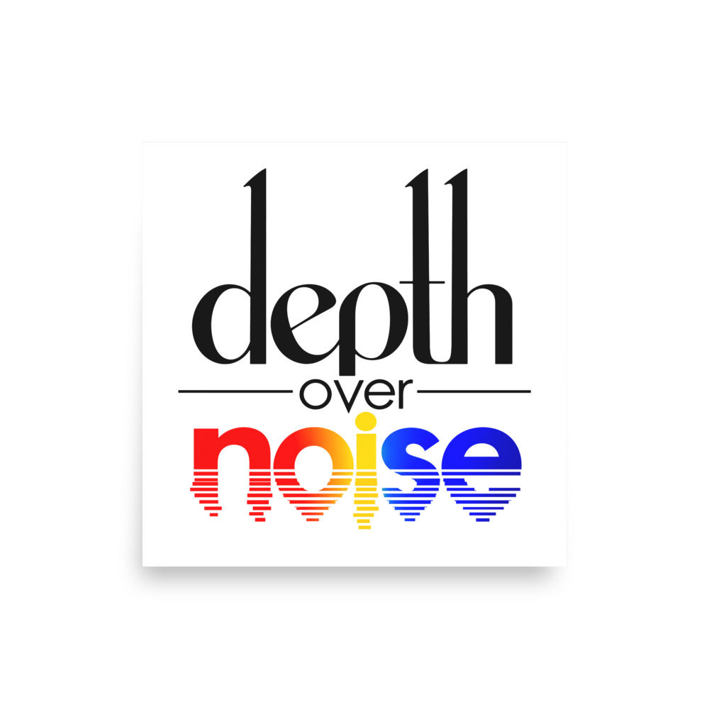 DEPTH typographic art matte poster — Cadence Studio Credo Collection