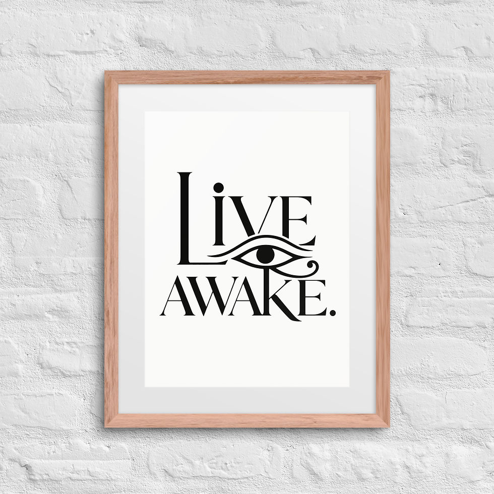 Thumbnail: AWAKE typographic art framed poster — Cadence Studio Credo Collection