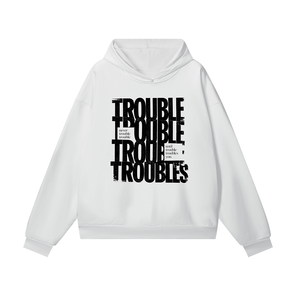 TROUBLE hoodie — Cadence Studio Yesteryear Collection