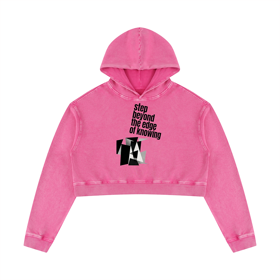 KNOWING women's crop hoodie — Cadence Studio Credo Collection