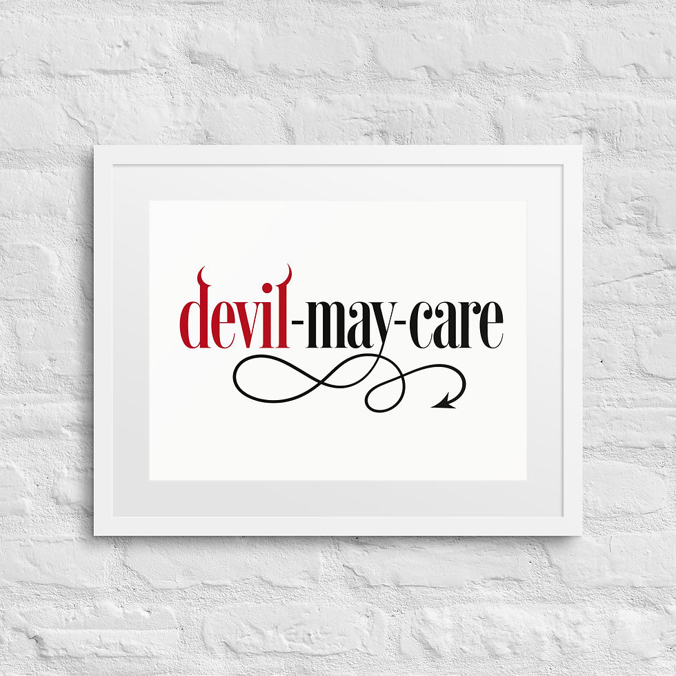 Thumbnail: DEVIL typographic art framed poster — Cadence Studio Yesteryear Collection