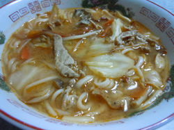 味噌キムチうどん