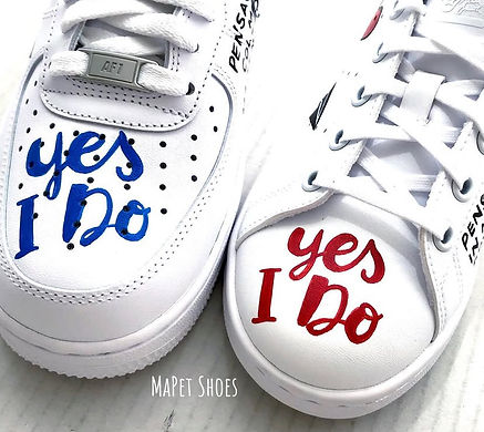 personalized wedding shoes yes i do