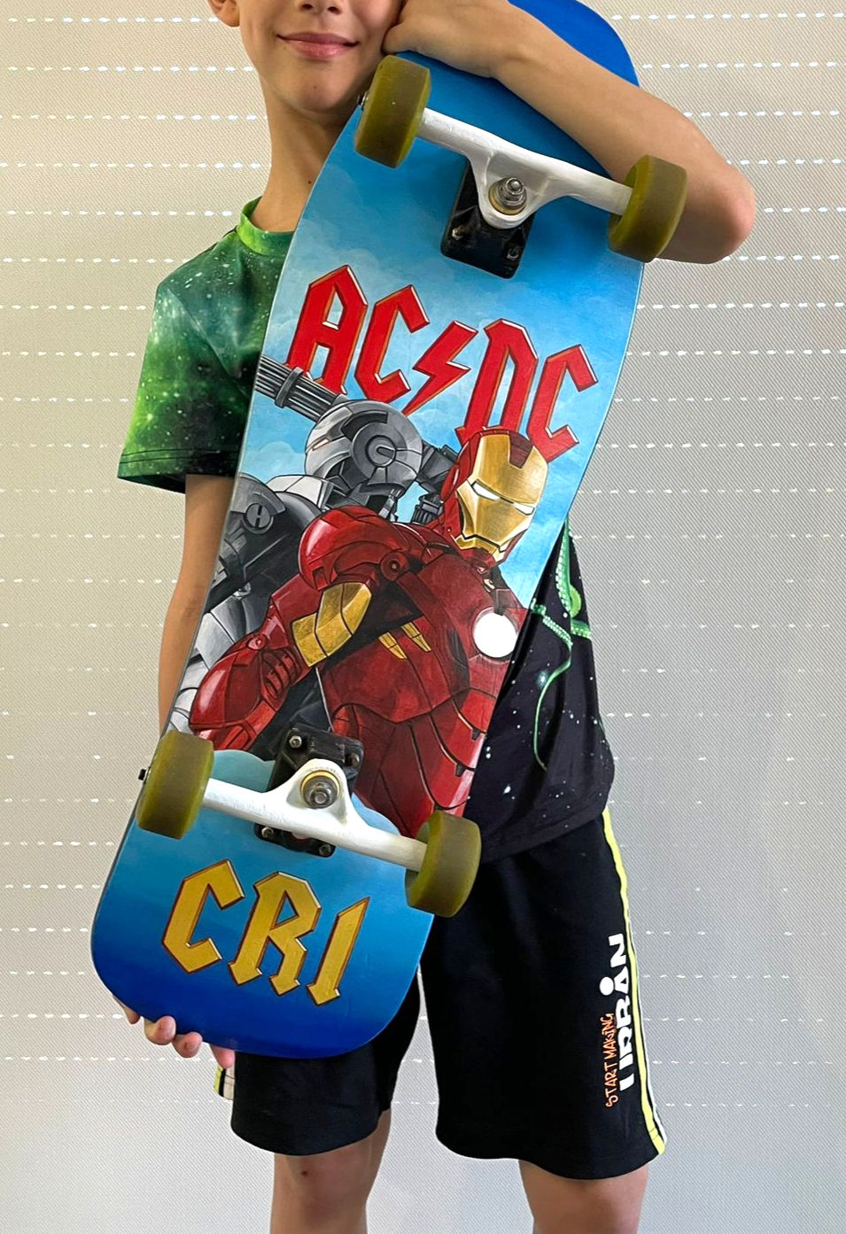 skate customizzato iron man con nome