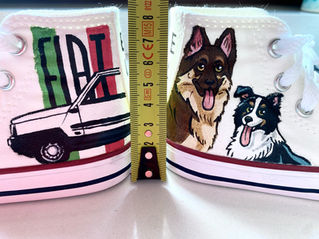 piccole converse personalizzate per un battesimo