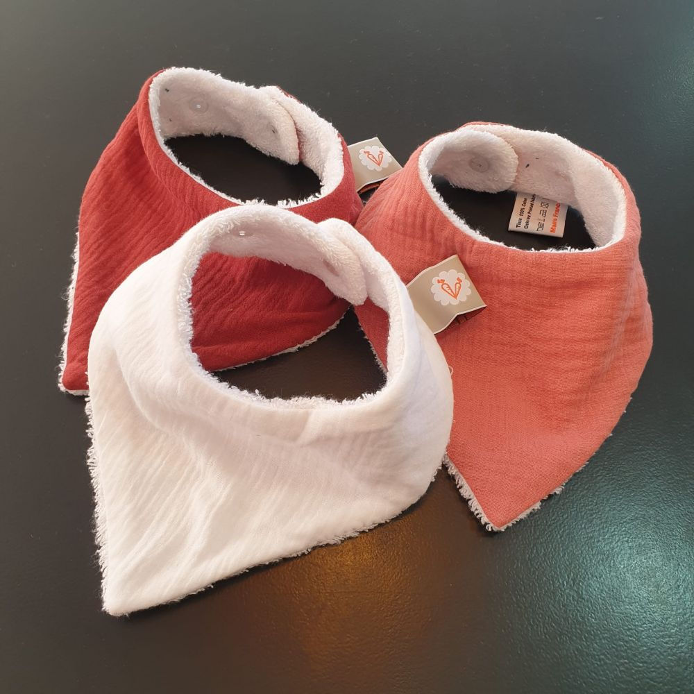 Lot de 3 minis bavoirs