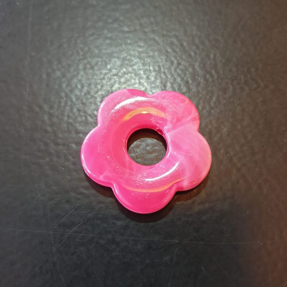 Fleur interchangeable pour créoles ou pendentif (Framboise)
