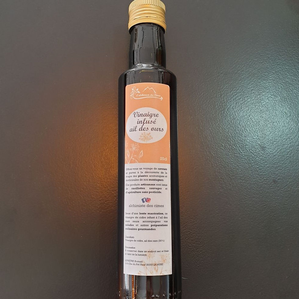 Vinaigre infusé ail des ours