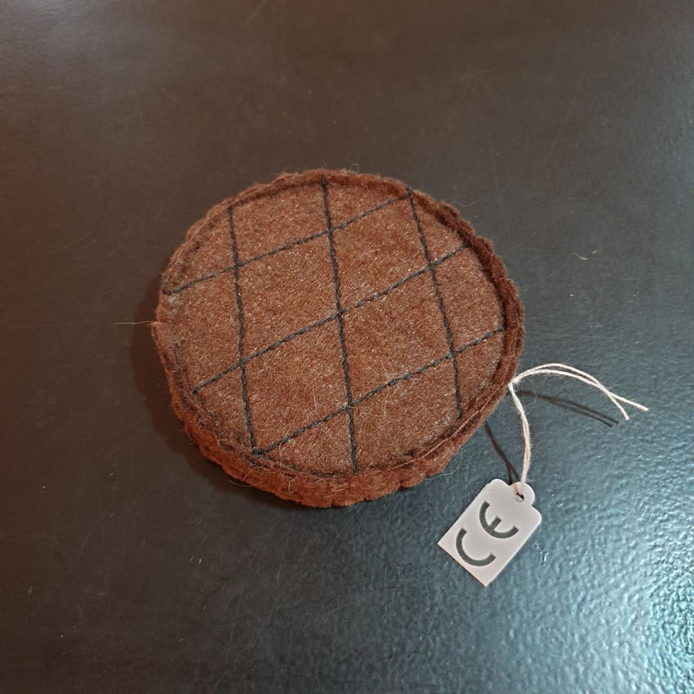 Steack haché en feutrine pour dînette | Certifiée CE (18 mois+)