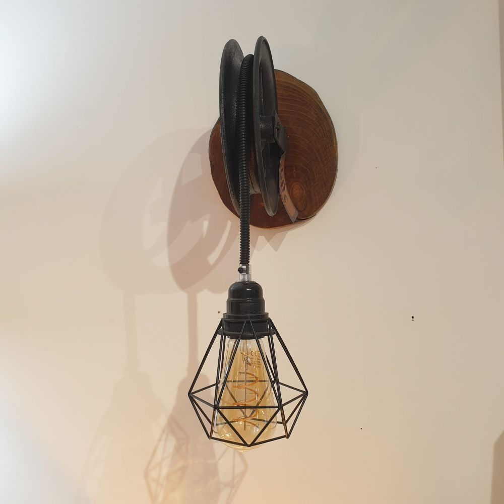 Lampe poulie fixation murale (n°26)
