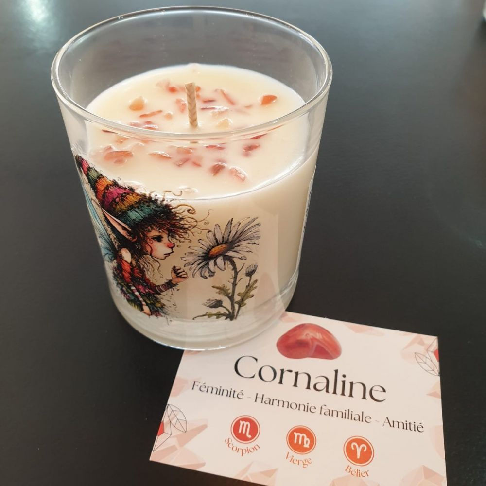 Bougie rituel lithothérapie  yuzu