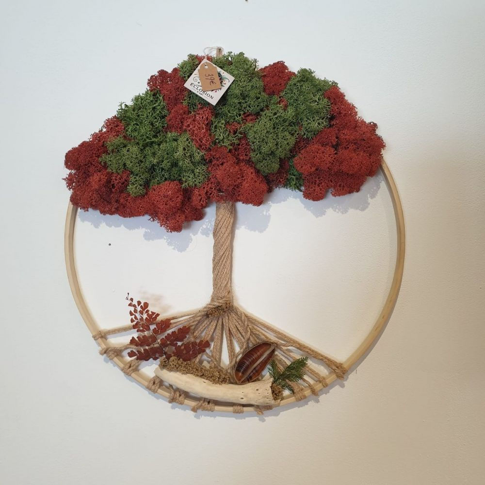 Arbre de vie (vert et bordeaux)