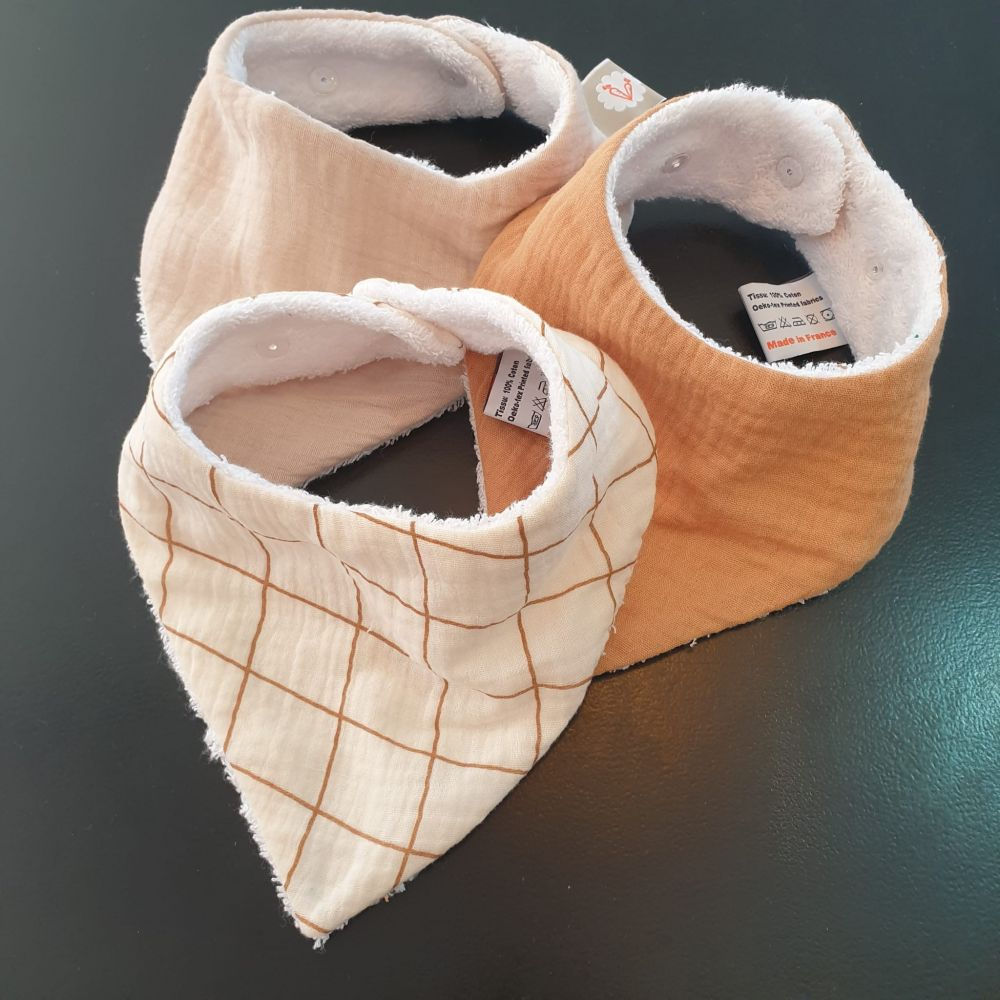 Lot de 3 minis bavoirs