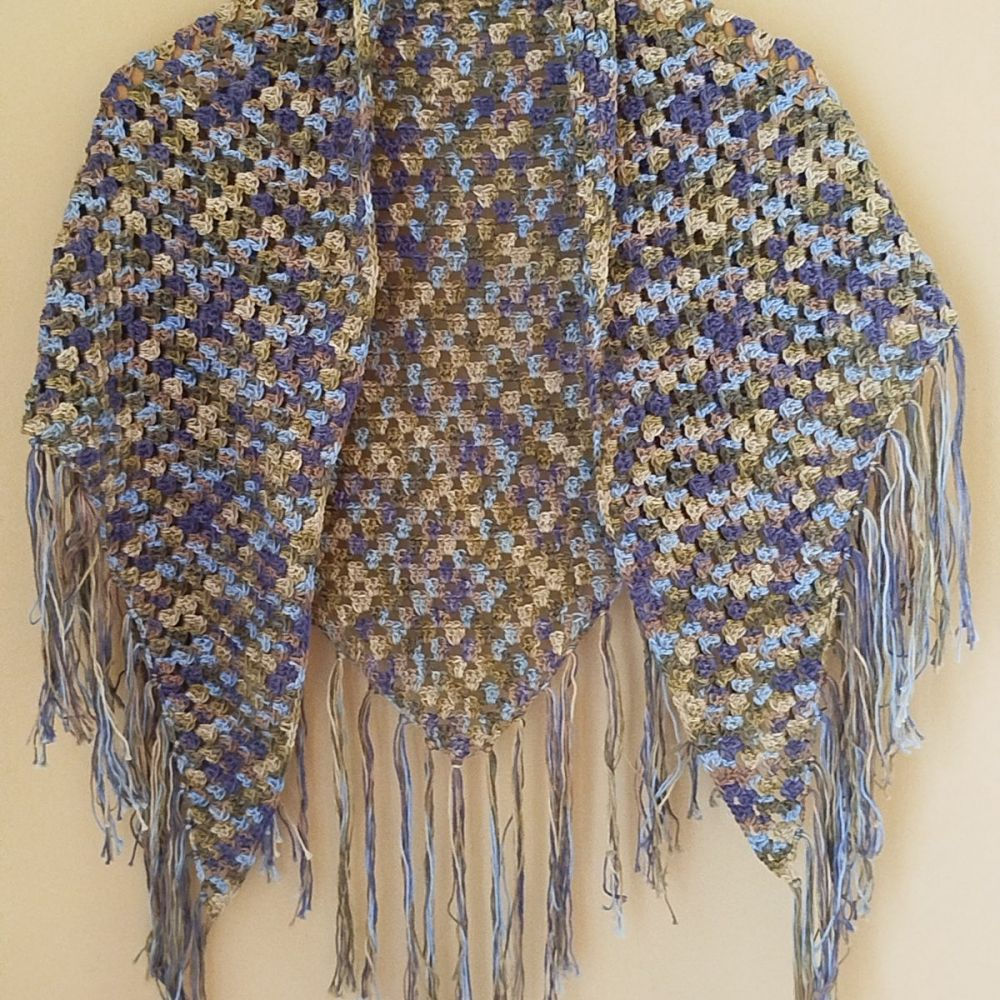 châle granny au crochet