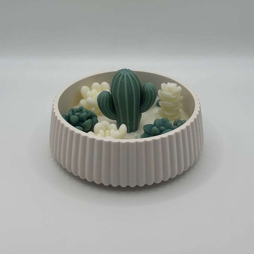 Miniature : Bougie et Fondant (fleur de coton)