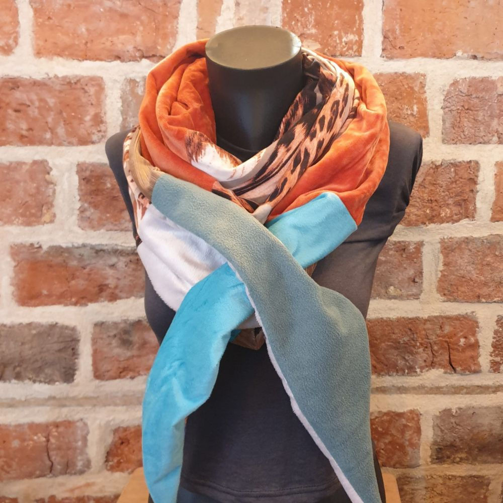 Chèche XXL réversible