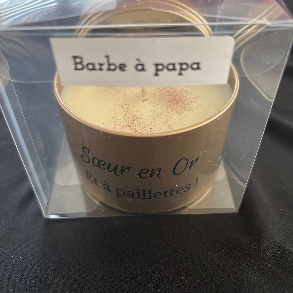 Miniature : Bougie Soeur en or et à paillettes (Parfum  barbe à papa)