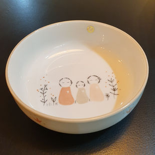 Coupelle enfant tricolore en porcelaine
