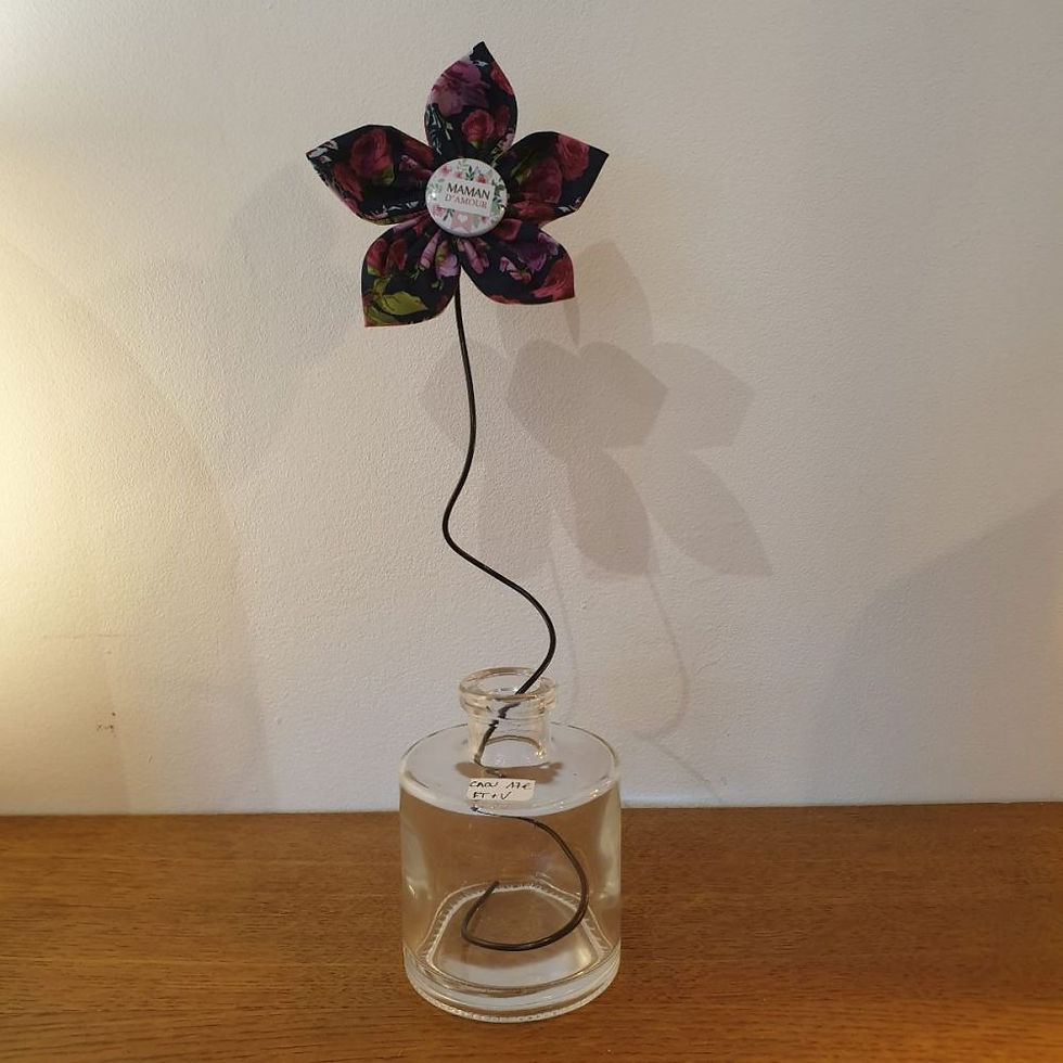 Miniature : Fleur en tissu dans son vase