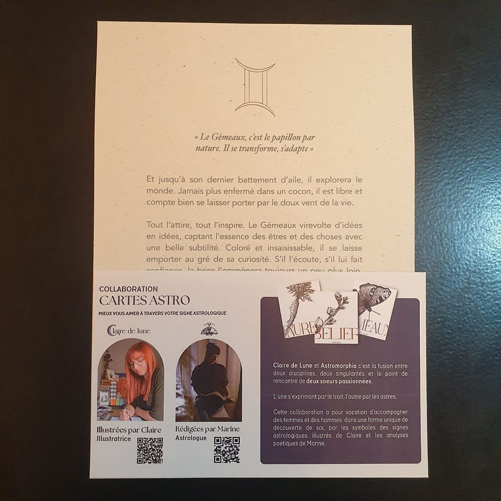 Miniature : Affichette A5 Astro Gémeaux