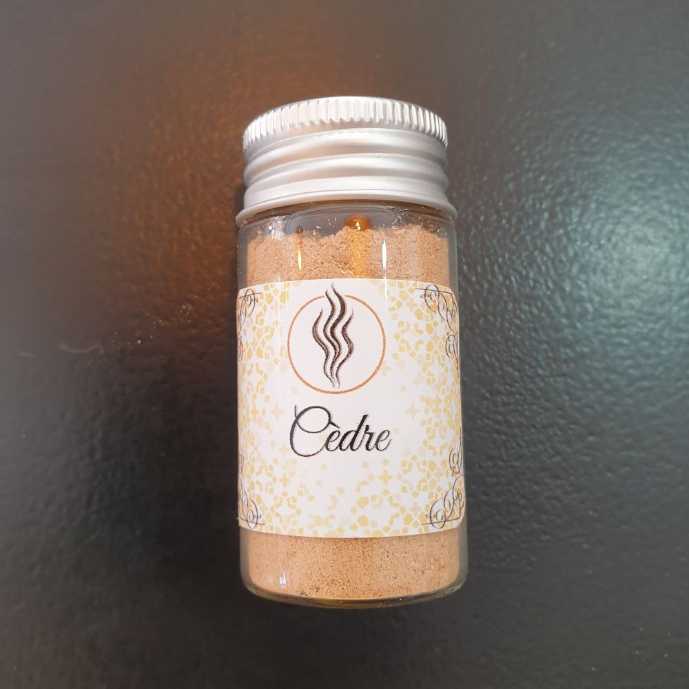 Poudre d'encens artisanale 100% naturelle (Bois de cèdre)