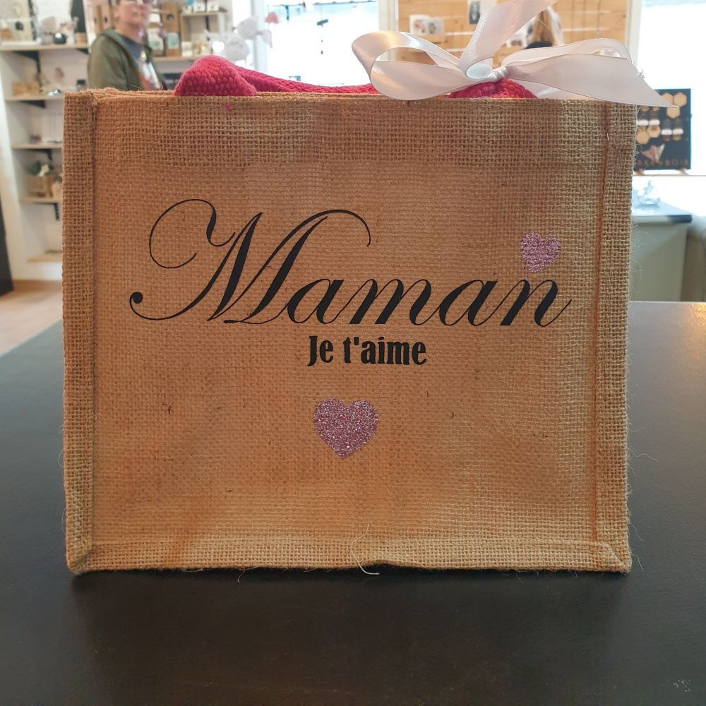 Petit sac en toile de jute