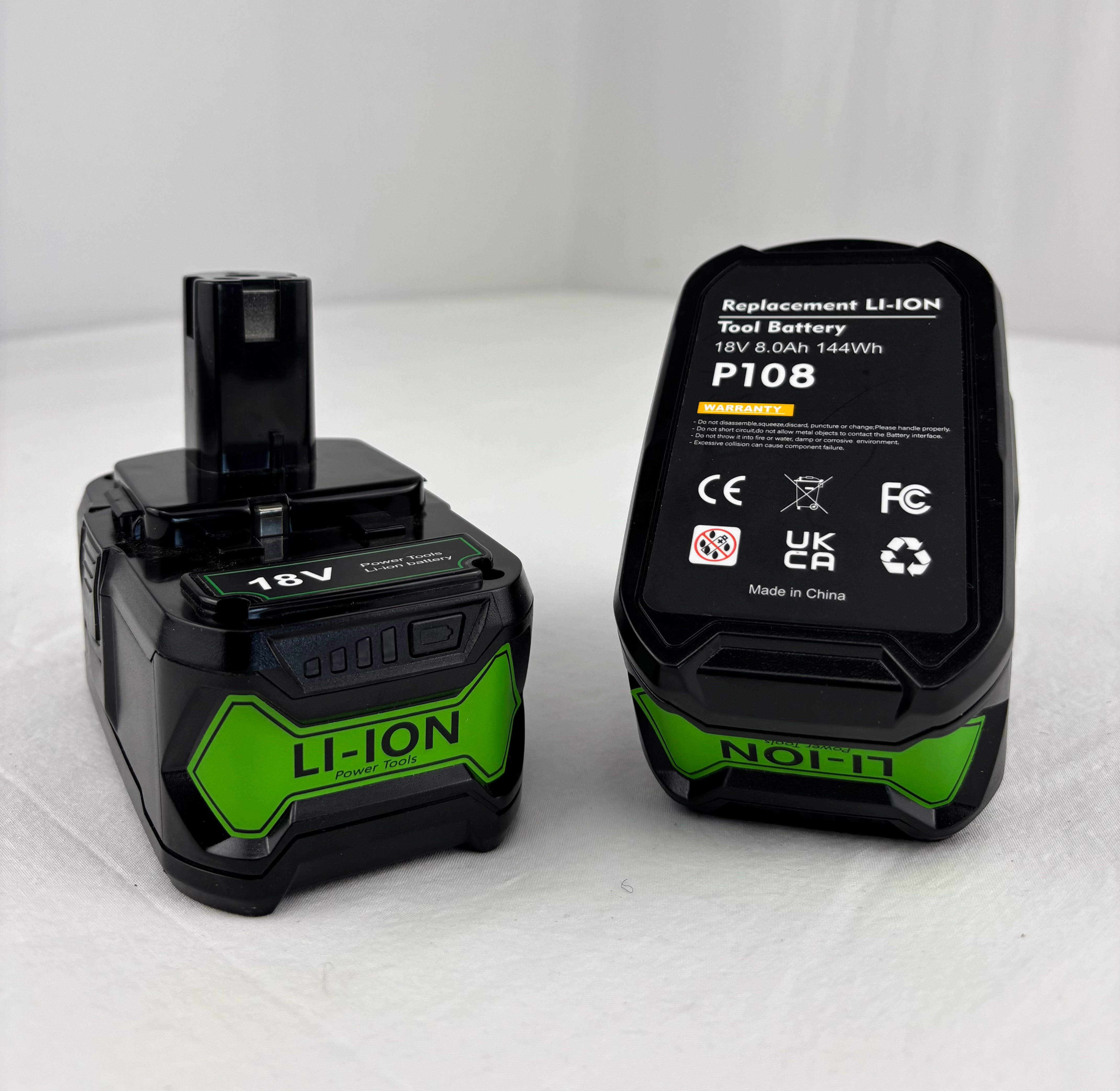 USPECIAL 8Ah replacement battery for Ryobi 18V power tools 2 pack