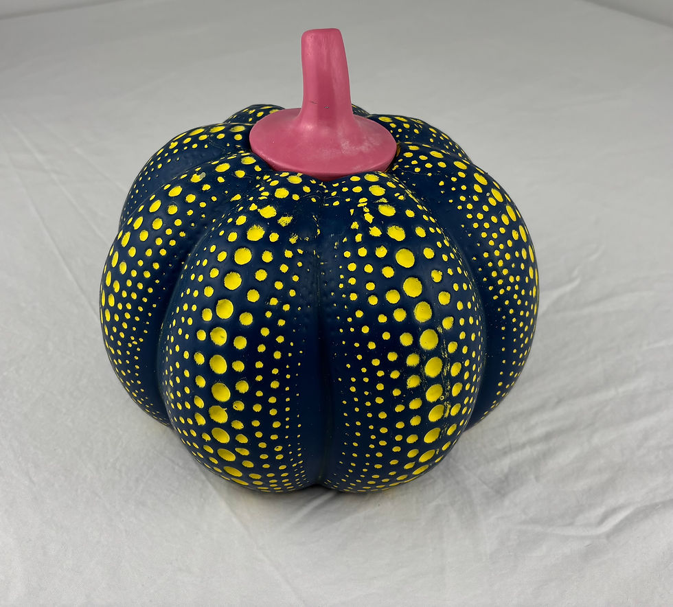 Thumbnail: LXCMV Yayoi Kusama-Inspired Ceramic Polka Dot Pumpkin (Blue)