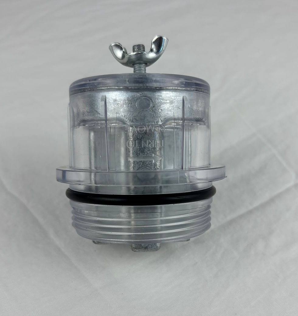 Grey composite Raypak 017960F ProTek shield replacement anode cylinder showing its integrated metal threaded bolt.