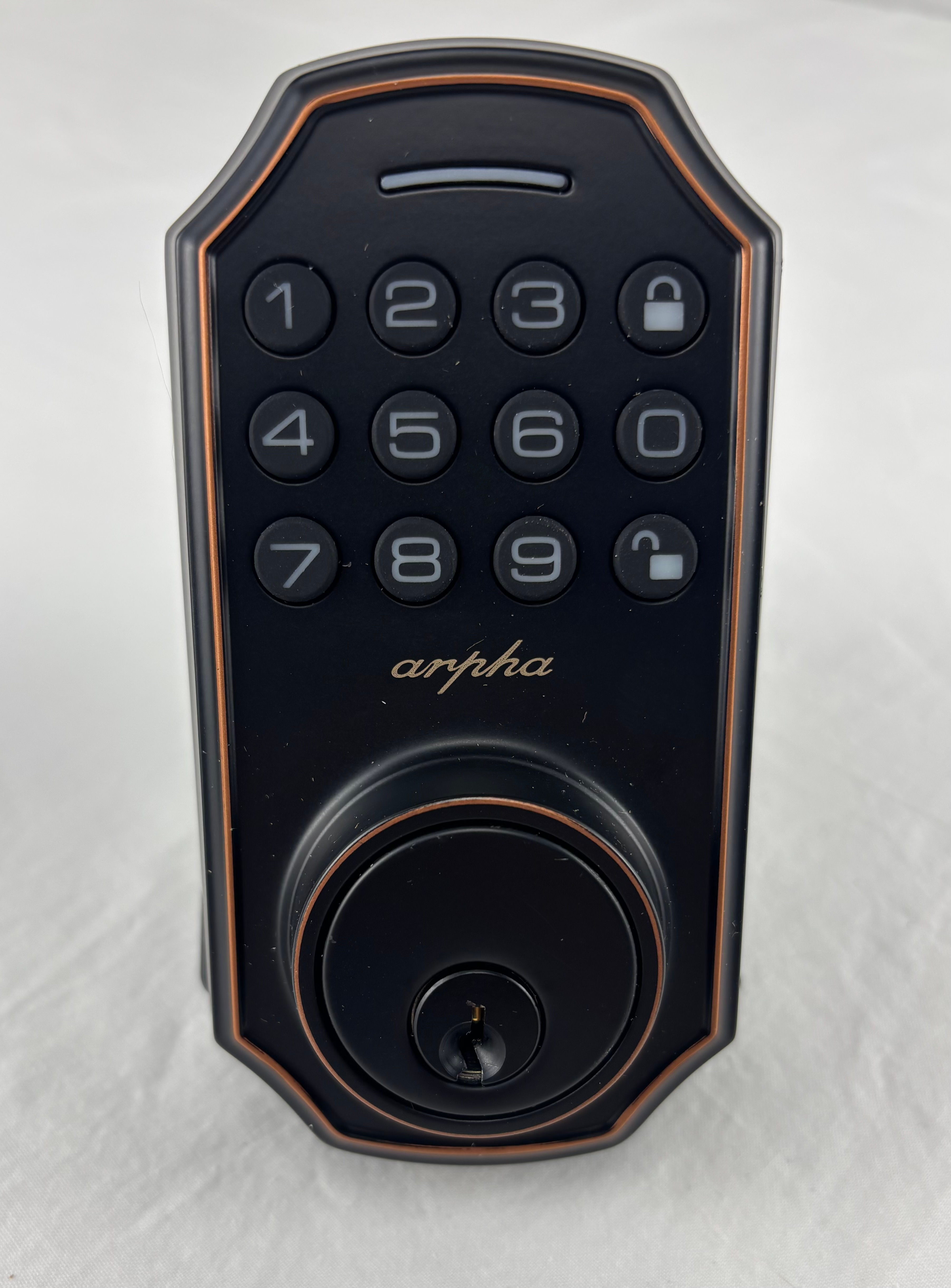 🔐 ARPHA Art Deco Keypad Deadbolt – Smart Automatic Front Door Lock