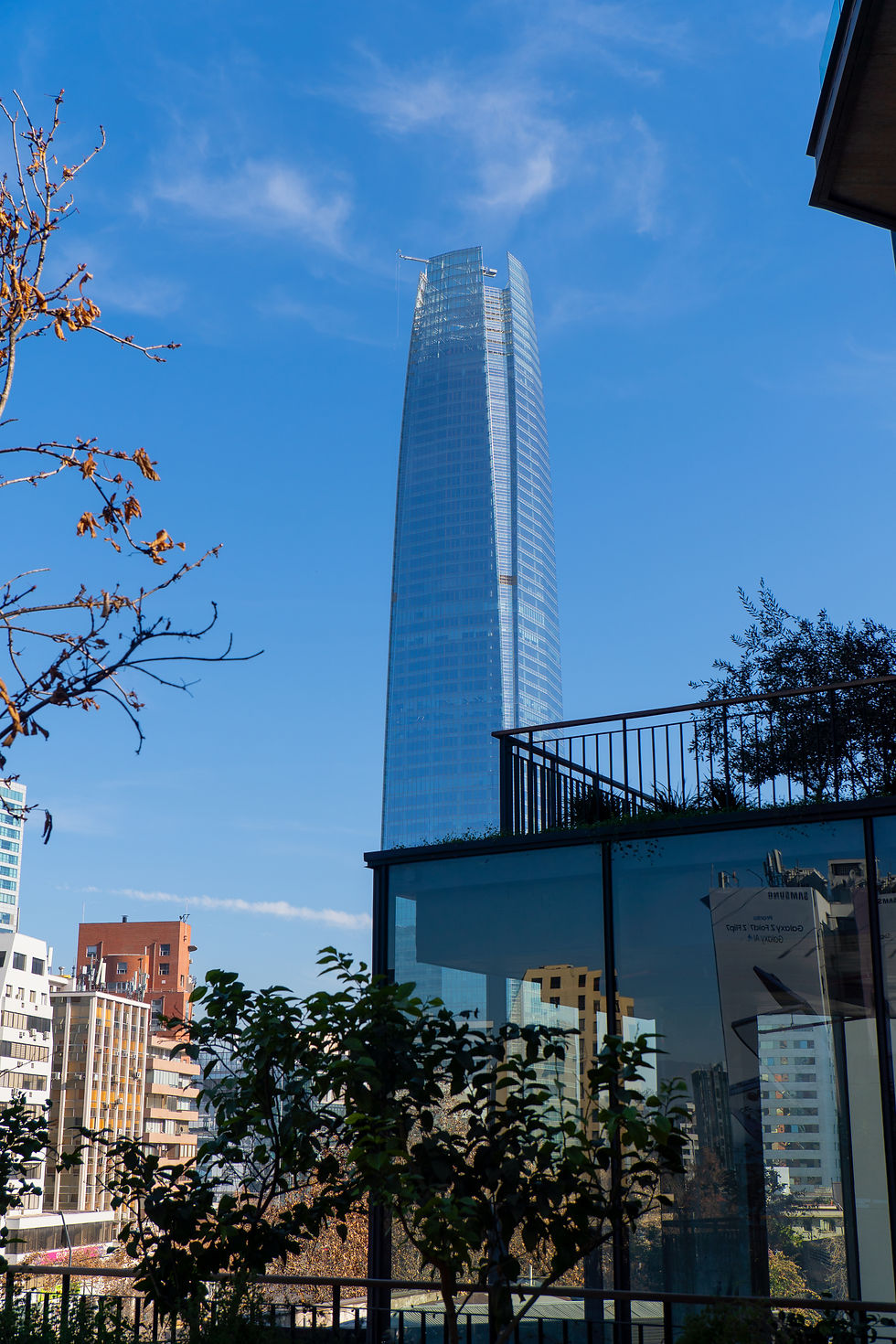 Vista para Sky Costanera, do Mercado Urbano Tobalaba